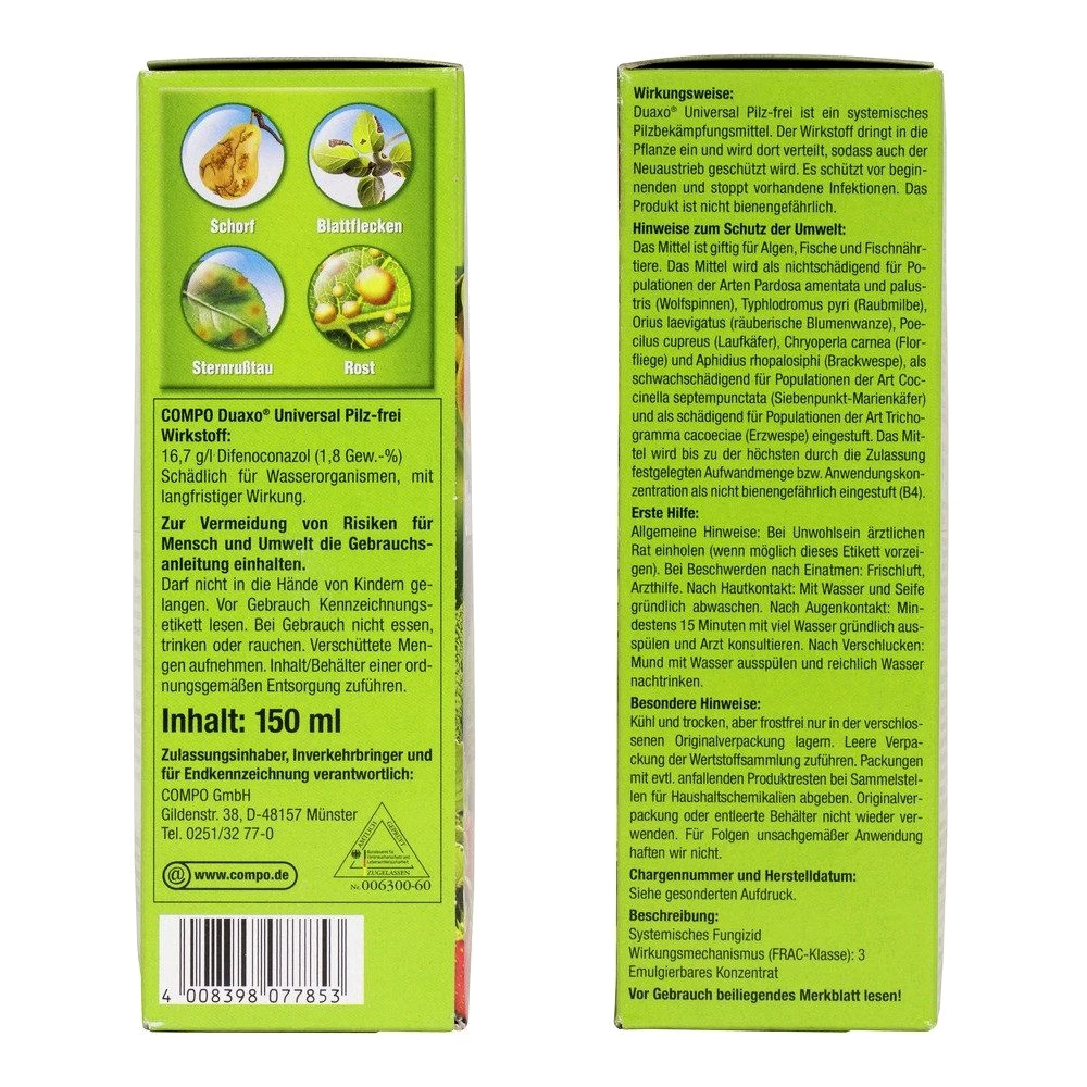 Compo Pflanzen-Pilzfrei Compo Duaxo Universal Pilz-frei 150 ml, 0.15 l