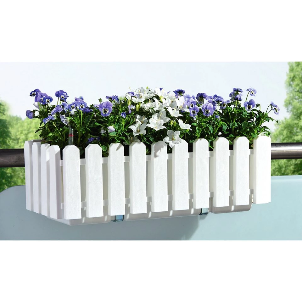 HTI-Living Blumenkasten Blumenkasten mit Wasserspeicher Nessa 50 cm Weiß