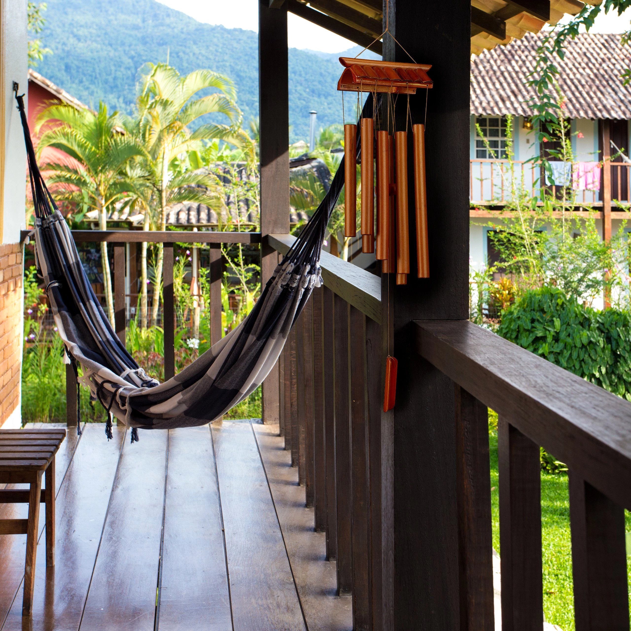 relaxdays Windspiel Bambus Windspiel &quot;Tempel&quot;