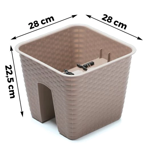 Annastore Balkonkasten Blumenkasten für Geländer und Brüstungen - Pflanzkasten für Geländer